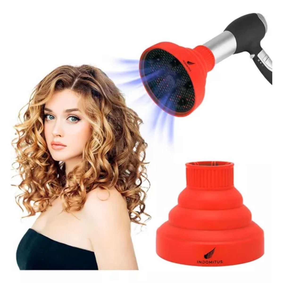 GENERICO - Difusor Para Secador De Cabello Pelo Rizos Turbo Cepillo