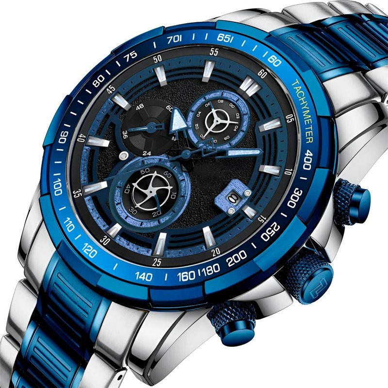 GFORCE - Reloj G-force Gf8033 Cronografo Funcional Acero + Estuche
