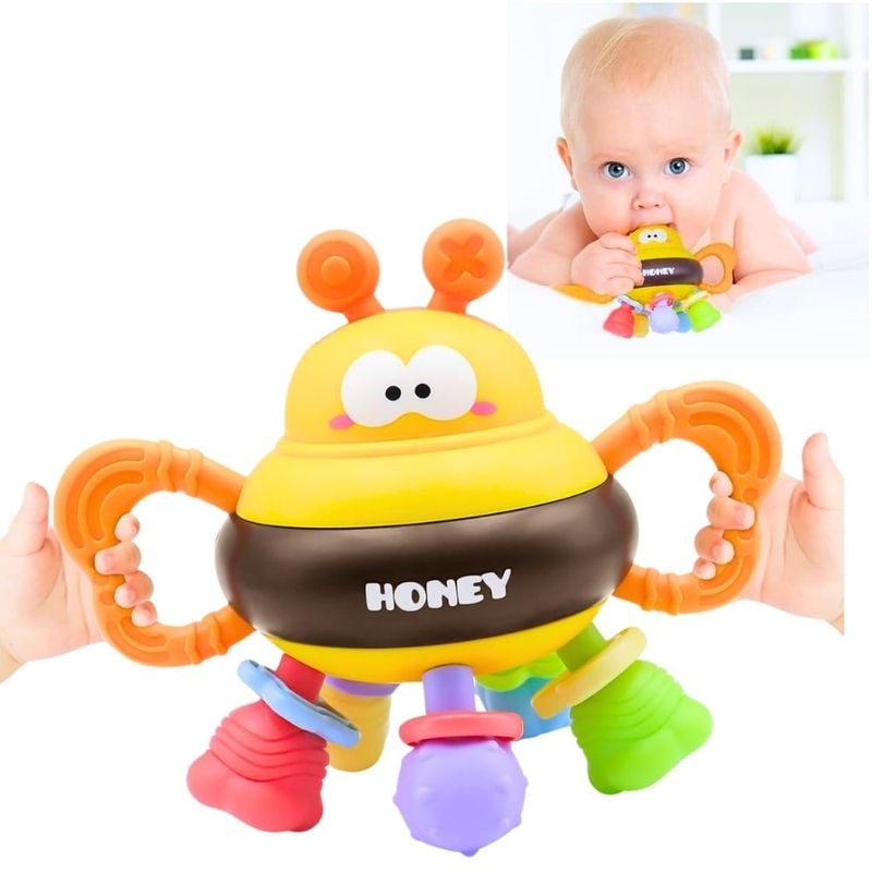 AMERICAN GENERICS - Juguete Mordedor Rasca Encías Para Bebe Montessori Sensorial