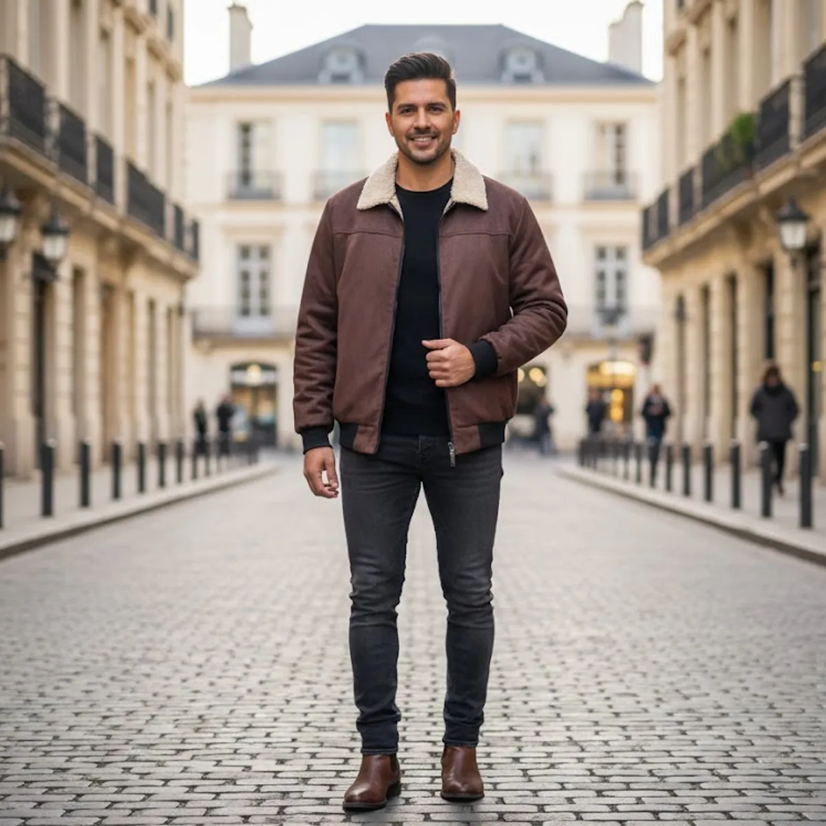 THE CLOTHING COMPANY - Chaqueta Hombre Ovejera Gamuzada Forrada