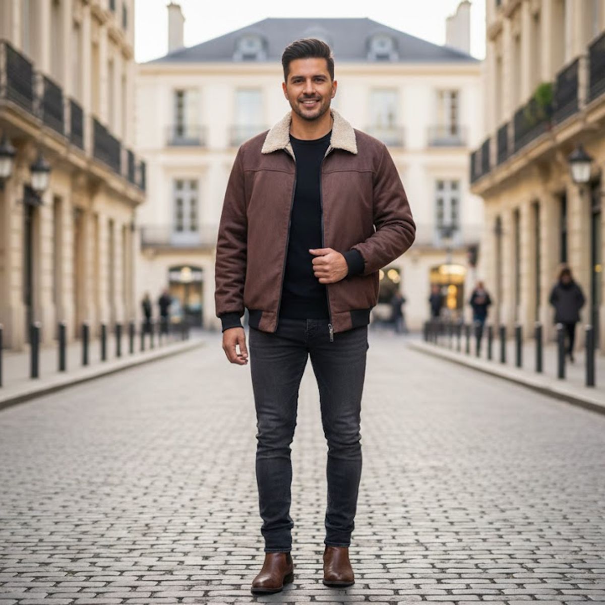 THE CLOTHING COMPANY - Chaqueta Hombre Ovejera Gamuzada Forrada