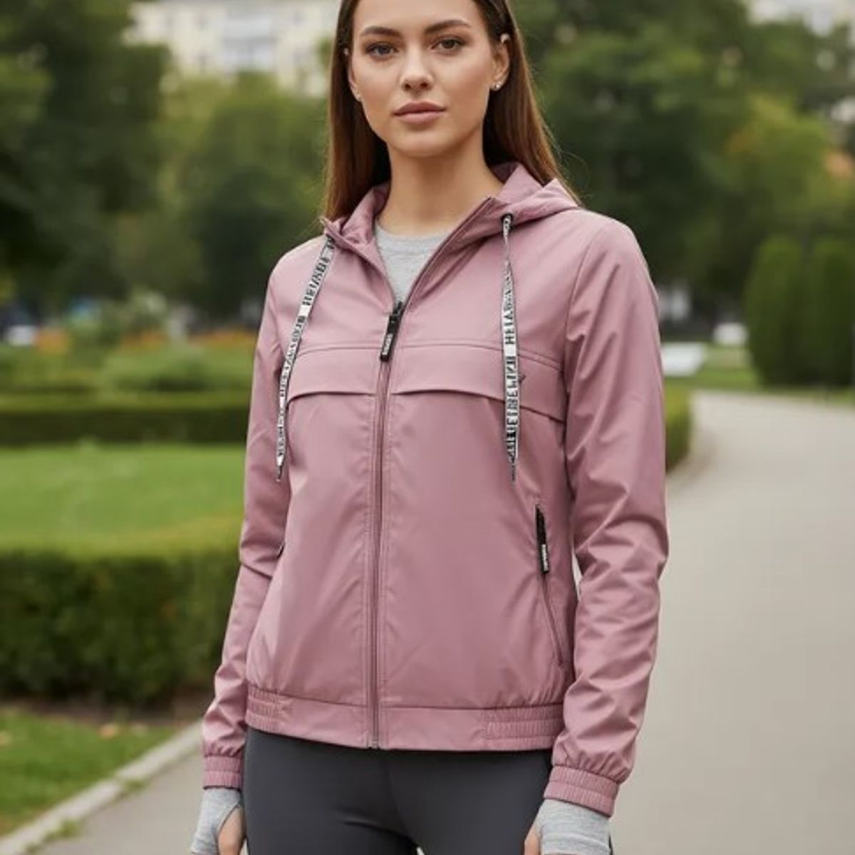 MODA EN CIRCUITO - Chaqueta Impermeable Rompevientos para Mujer