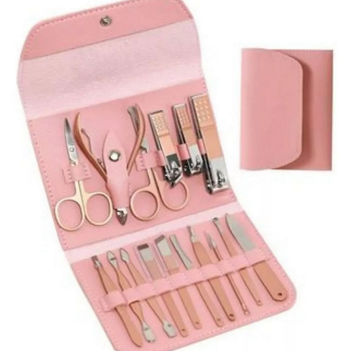 GENERICO - Estuche Set Manicure Pedicure Kit Cortauñas 16 Piezas