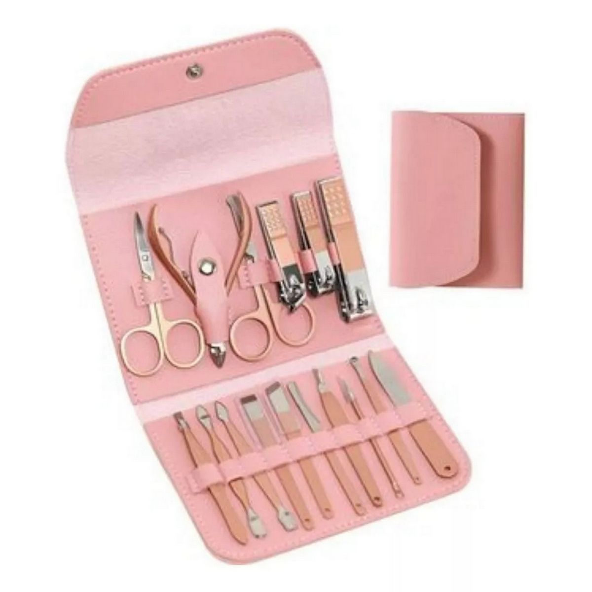 GENERICO - Estuche Set Manicure Pedicure Kit Cortauñas 16 Piezas