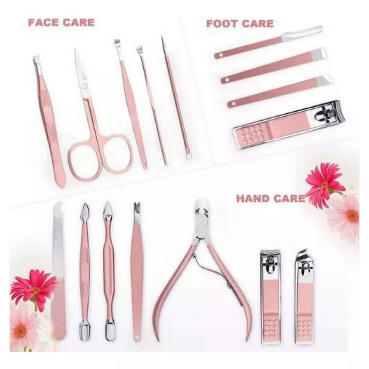 GENERICO - Estuche Set Manicure Pedicure Kit Cortauñas 16 Piezas
