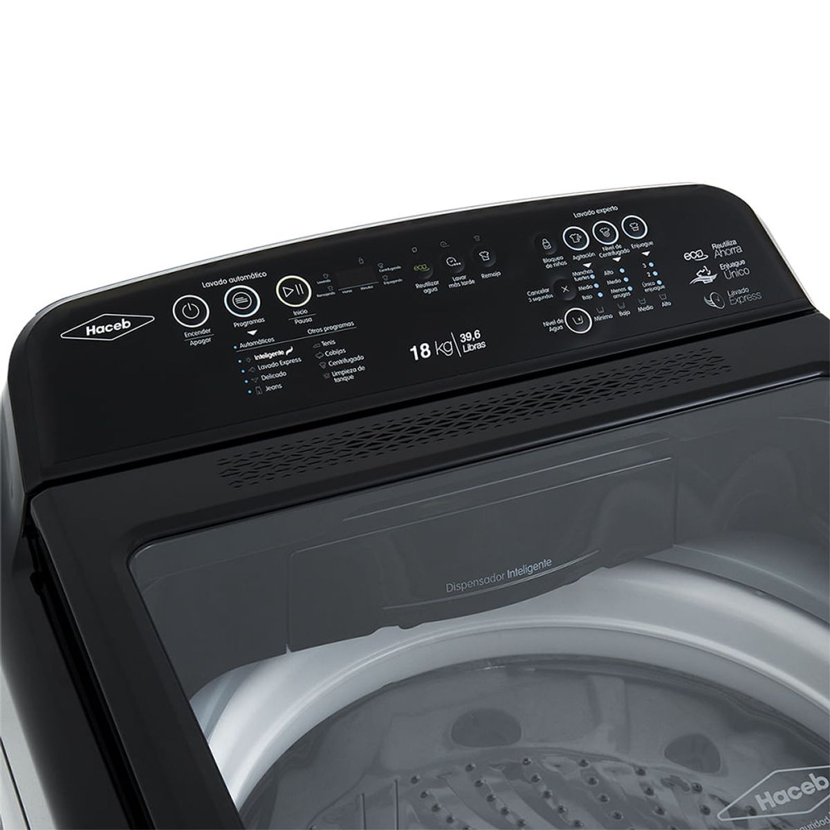 HACEB - Lavadora Haceb IVY 18 Kilogramos Panel Digital Gris Coal