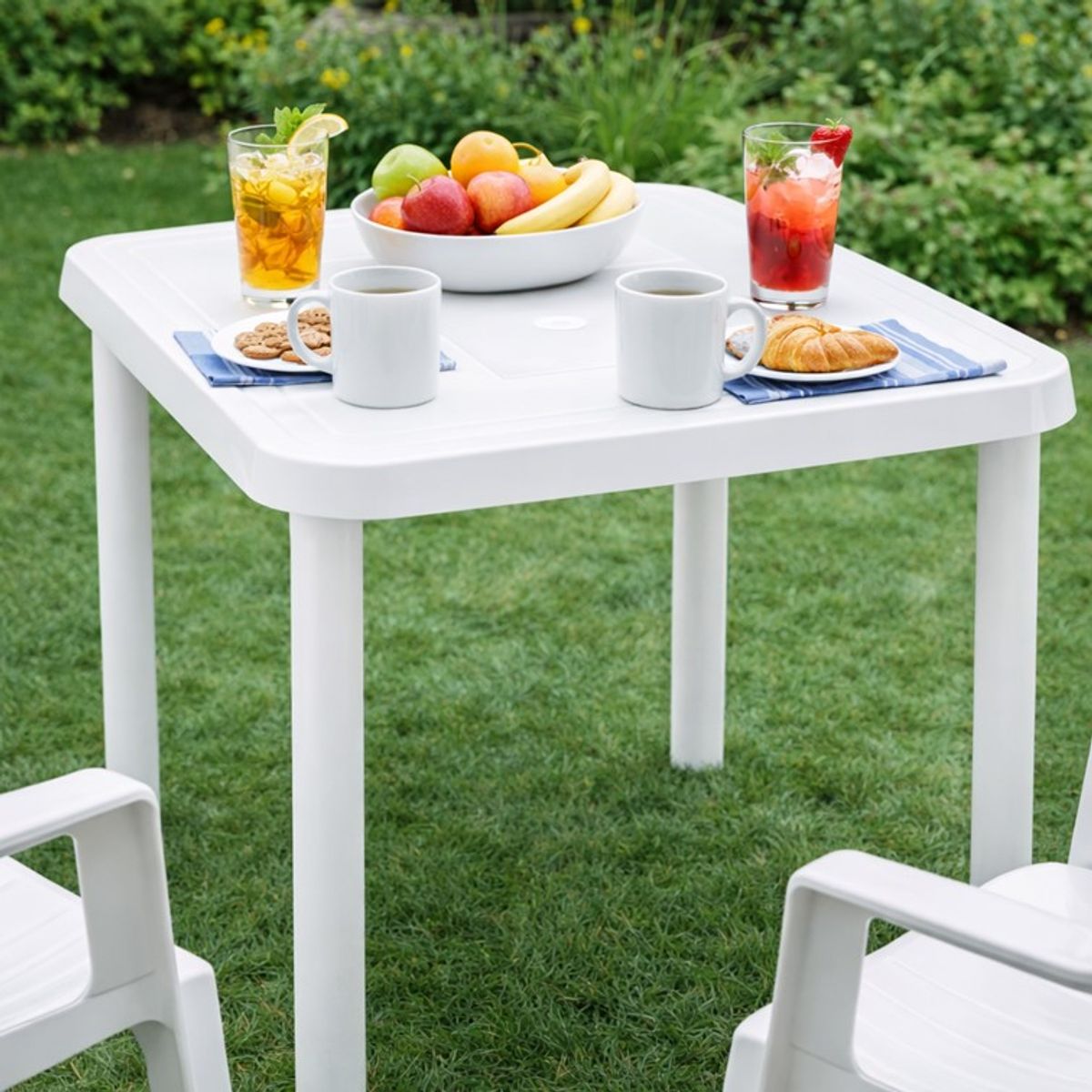 RIMAX - Mesa Caribe Rimax Cuadrada Color Blanca_.