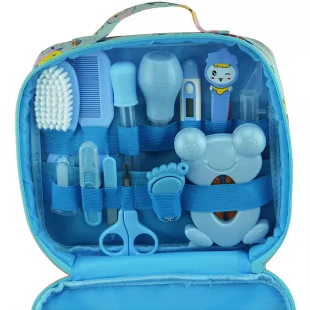 GENERICO - Kit Cuidado Bebe Juego Manicura Termómetro Estuche Portátil