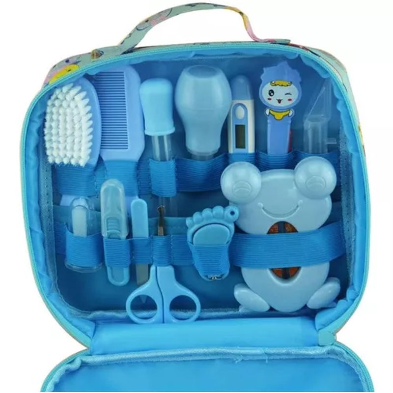 GENERICO - Kit Cuidado Bebe Juego Manicura Termómetro Estuche Portátil