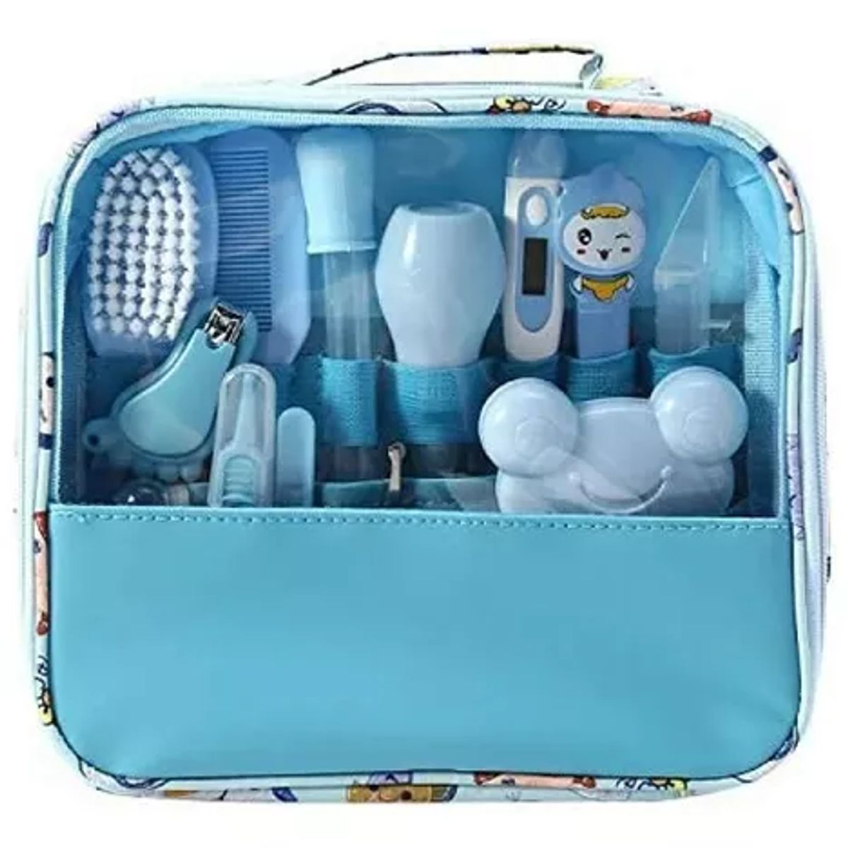 GENERICO - Kit Cuidado Bebe Juego Manicura Termómetro Estuche Portátil