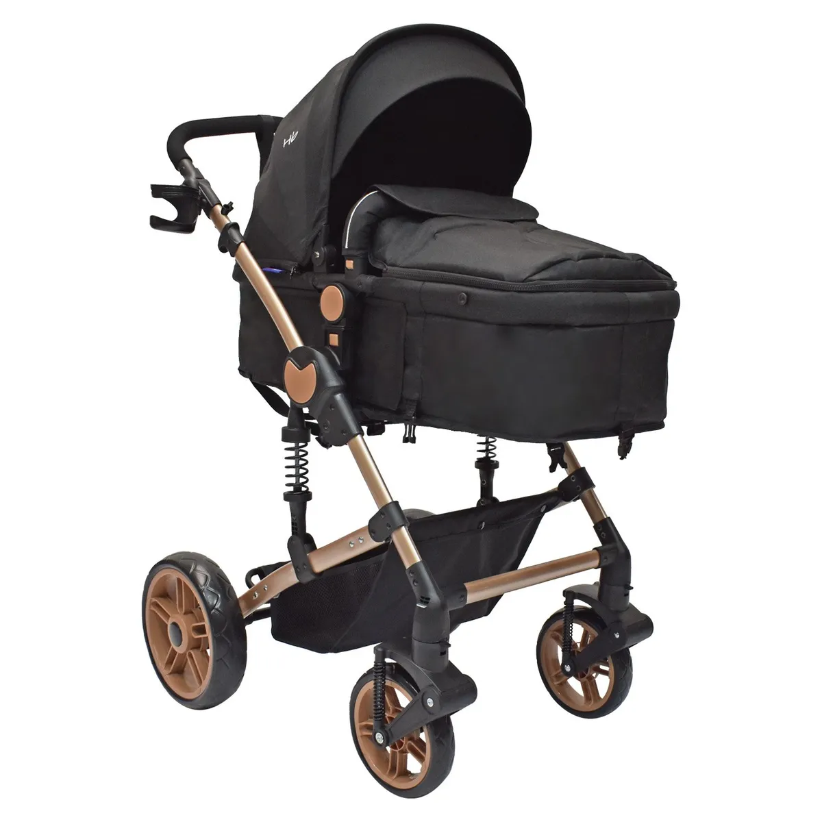 HAPPY BABY - Coche Bebe Moises Gadi Happy Baby Negro