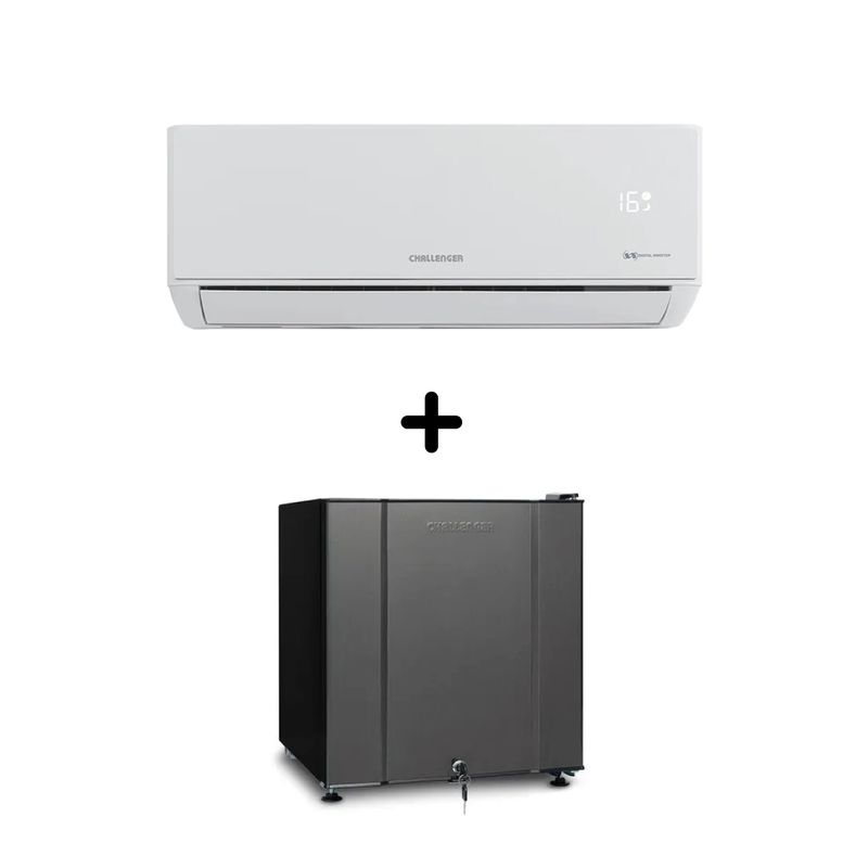 CHALLENGER - Aire Acondicionado Inverter 12000 Btu 220V + Minibar CR 051