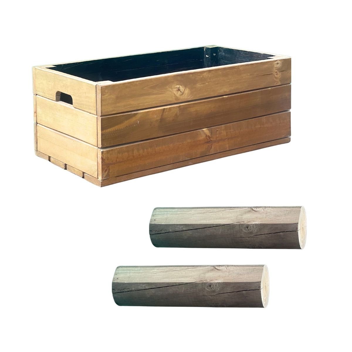 WOODMADE - Combo Matera con Base en Madera Inmunizada