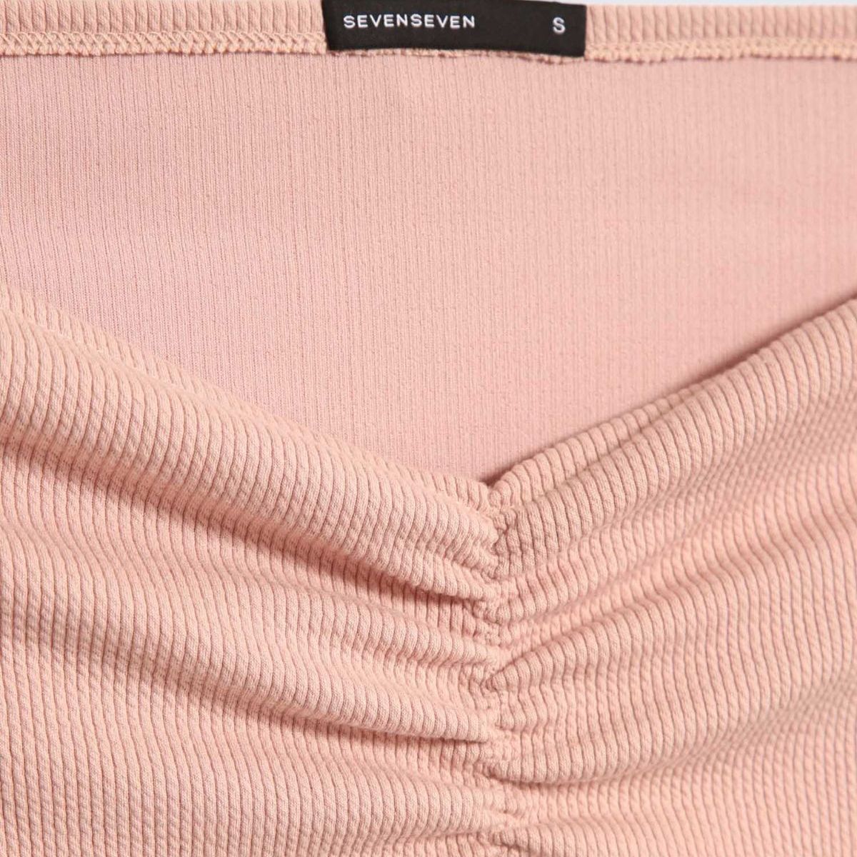 SEVEN SEVEN - Camiseta Cuello Bandeja  Para Mujer Rosa Seven Seven