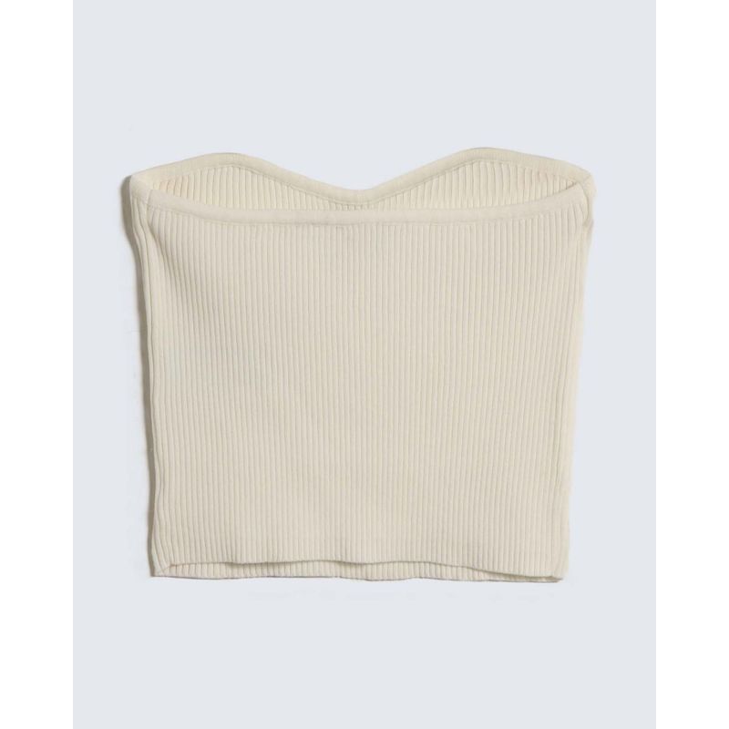 SEVEN SEVEN - Crop Top Para Mujer Manga Sisa Color Crudo Marca Seven Seven #28096166