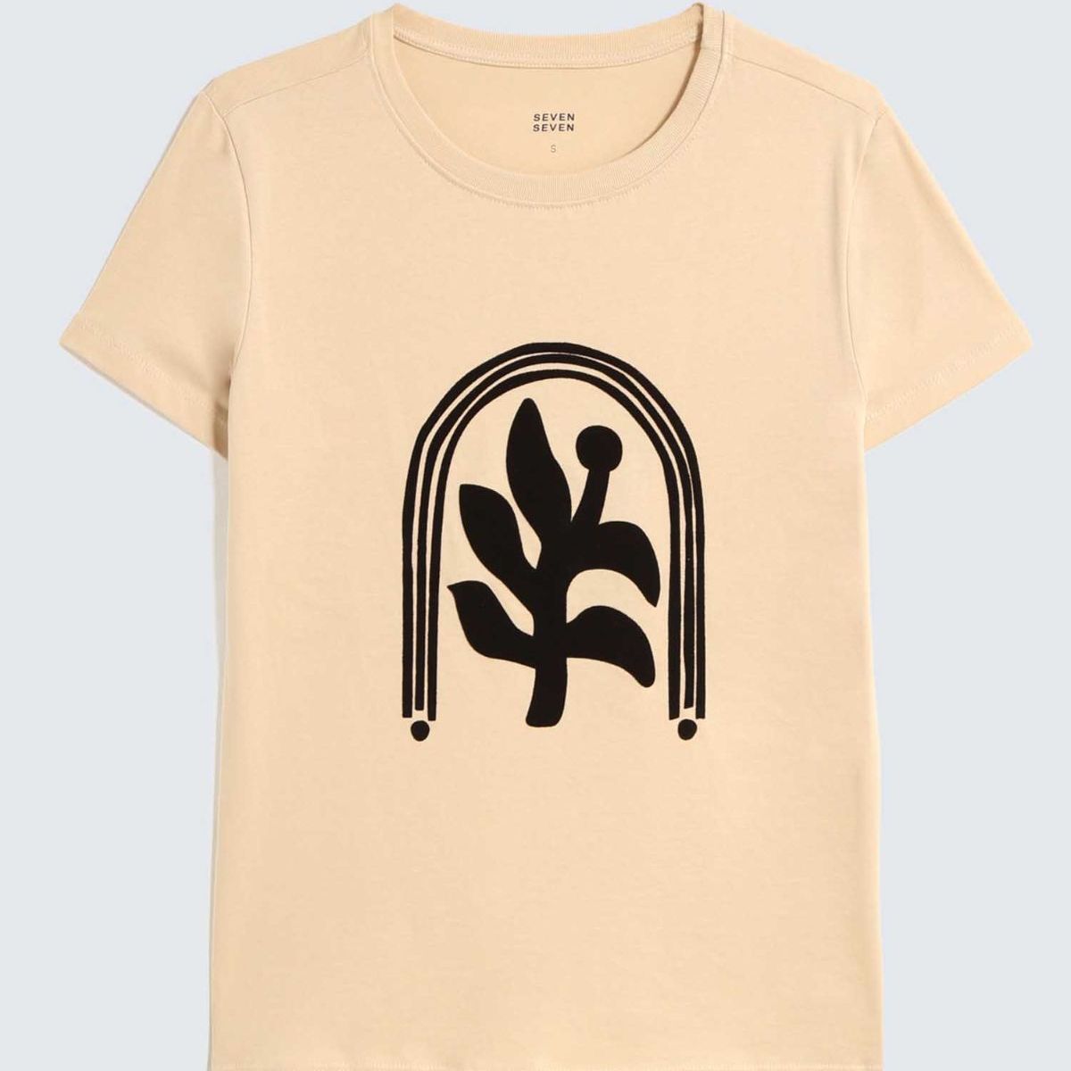 SEVEN SEVEN - Camiseta De Mujer  Color Beige Marca Seven Seven #28096202