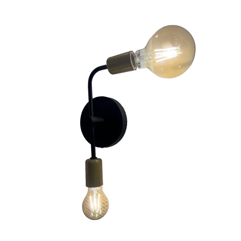 GENERICO - Lámpara Aplique Decorativo de 2 Luces AP Bonao con Cuadrante Central