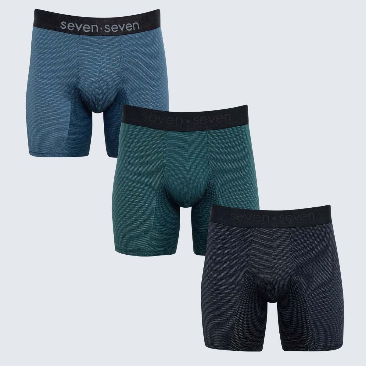 SEVEN SEVEN - Pack X 3 Bóxer En Microfibra Estampado X3 Para Hombre Azul Seven Seven