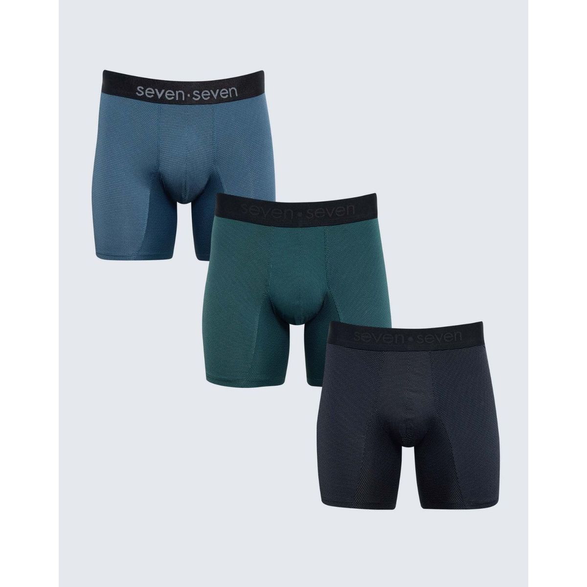 SEVEN SEVEN - Pack X 3 Bóxer En Microfibra Estampado X3 Para Hombre Azul Seven Seven