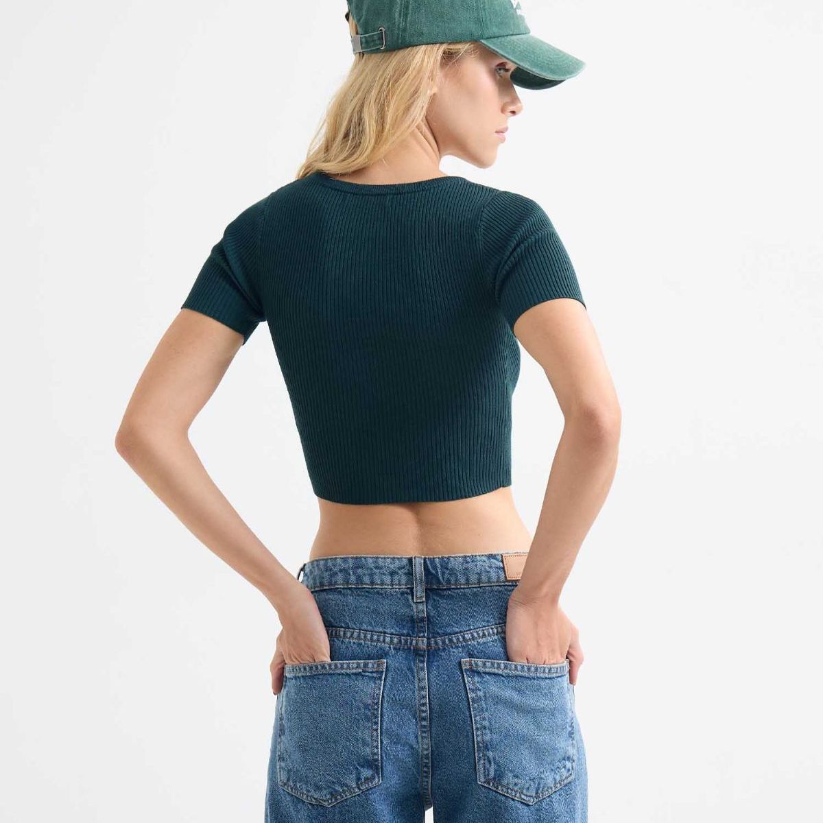 SEVEN SEVEN - Camiseta Para Mujer Manga Corta Color Verde Oscuro Marca Seven Seven #28096163