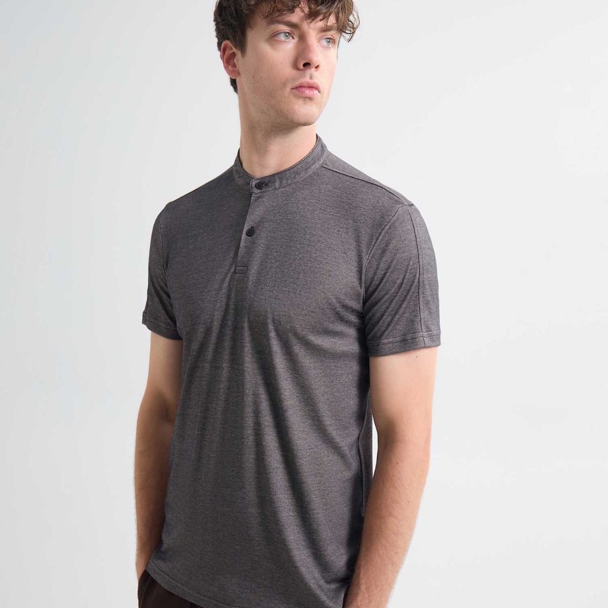 SEVEN SEVEN - Polo Para Hombre Cuello Mao  Color Gris  Marca Seven Seven #45110883
