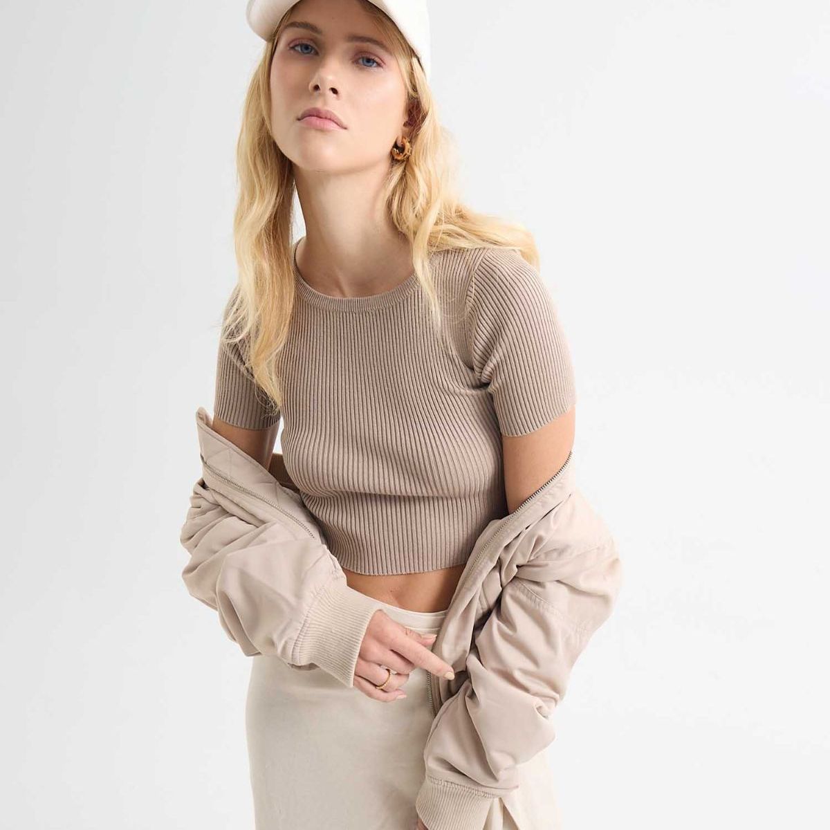 SEVEN SEVEN - Camiseta Para Mujer Manga Corta Color Arena Marca Seven Seven #28096164