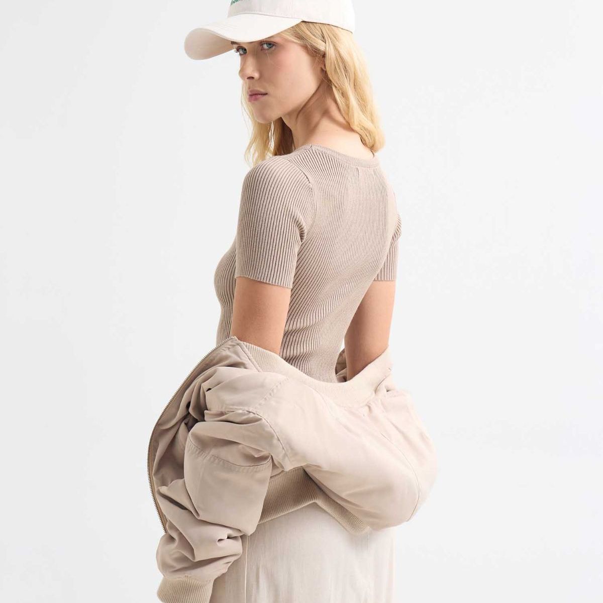 SEVEN SEVEN - Camiseta Para Mujer Manga Corta Color Arena Marca Seven Seven #28096164