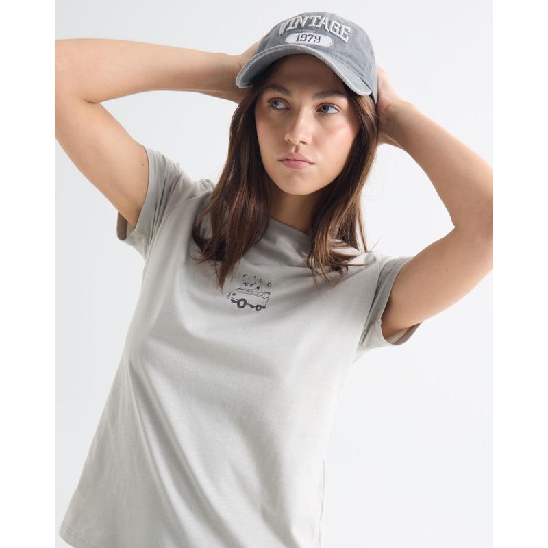 SEVEN SEVEN - Camiseta Para Mujer Manga Corta Cuello Redondo Color Beige Marca Seven Seven #28096226