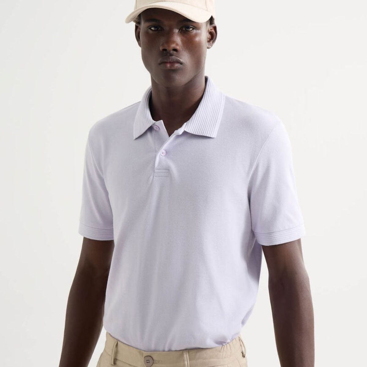 SEVEN SEVEN - Polo Para Hombre Cuello Tejido  Color Marfil Marca Seven Seven #45110812