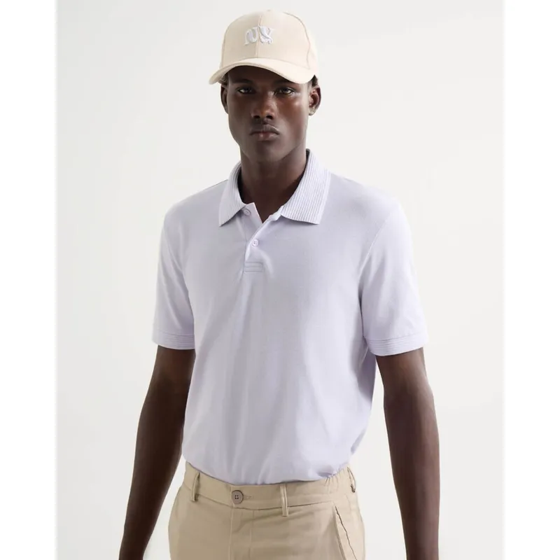 SEVEN SEVEN - Polo Para Hombre Cuello Tejido  Color Marfil Marca Seven Seven #45110812