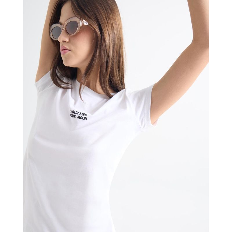 SEVEN SEVEN - Camiseta Para Mujer Manga Corta Cuello Redondo Color Crudo Marca Seven Seven #28096219