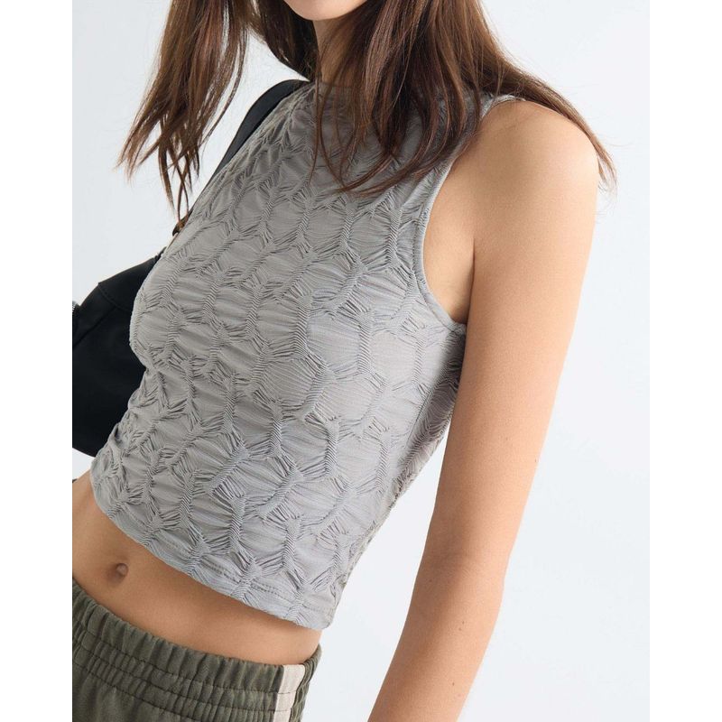 SEVEN SEVEN - Camiseta Para Mujer Manga Sisa Cuello Redondo Color Gris  Marca Seven Seven #28096229