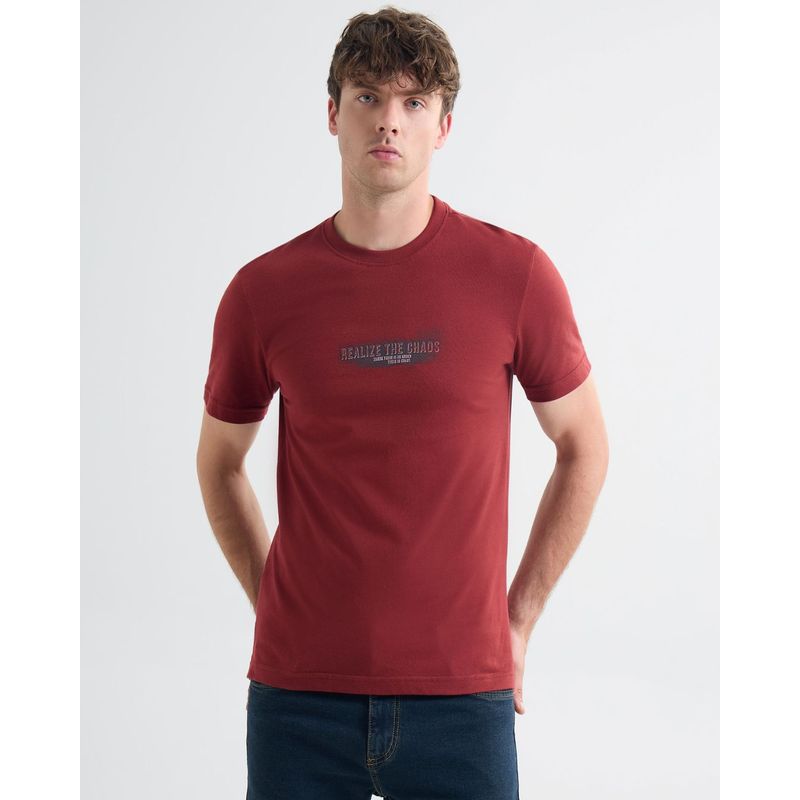 SEVEN SEVEN - Camiseta Para Hombre Manga Corta Cuello Redondo Color Rojo Marca Seven Seven #45092664