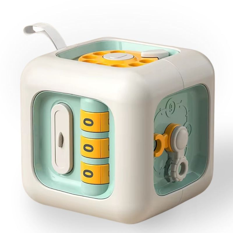 AMERICAN GENERICS - Cubo Didactico Para Bebe 7 En 1 Mini 9x9 Cm Montessori