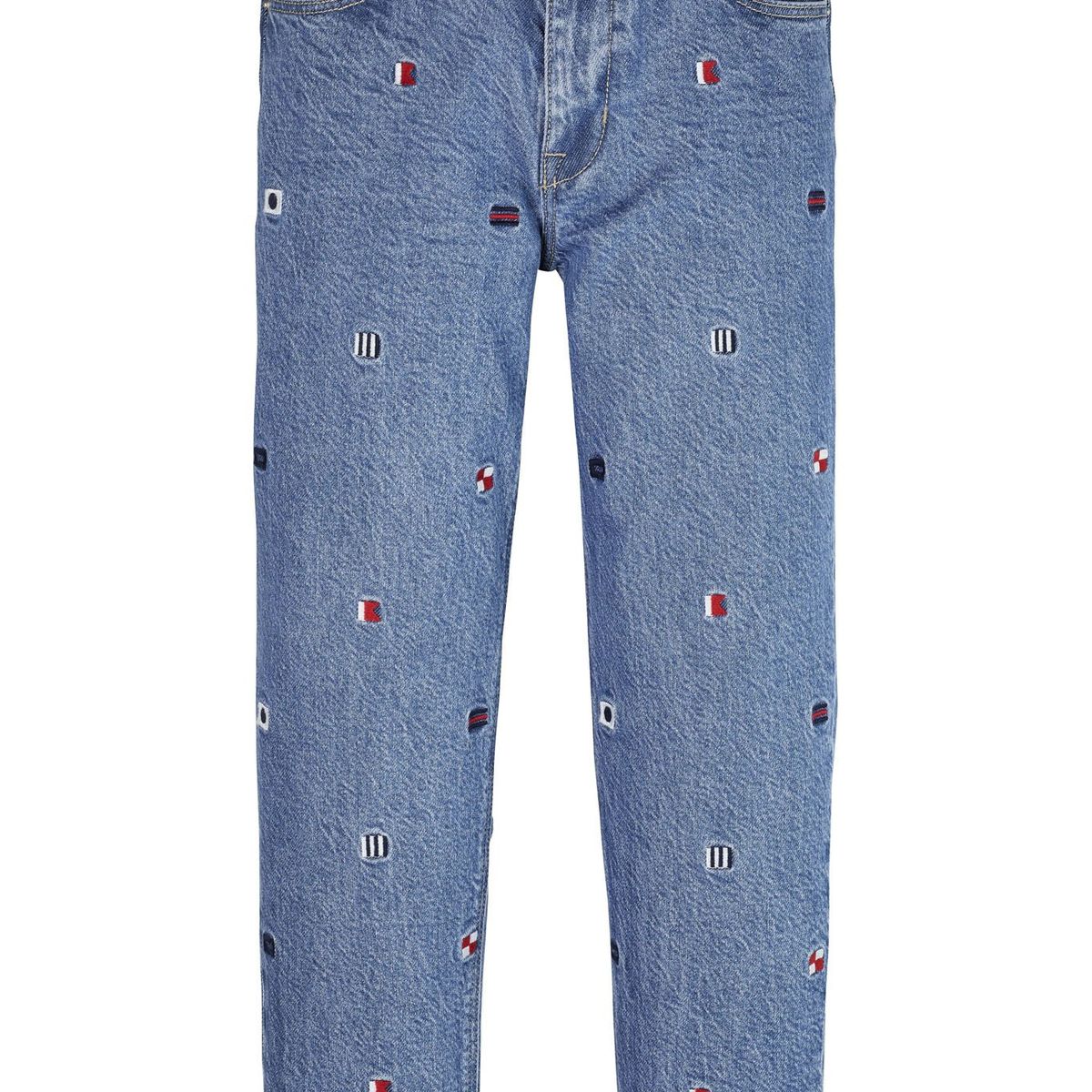 TOMMY HILFIGER - Jeans Azul Niño Cónicos Con Efecto Desteñido Y Logo Tommy Hilfiger