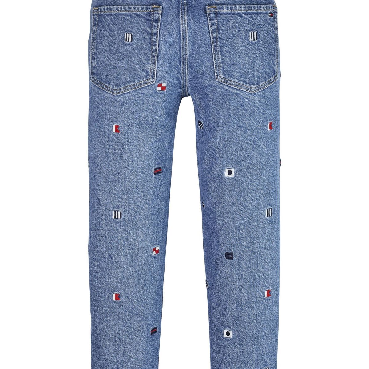 TOMMY HILFIGER - Jeans Azul Niño Cónicos Con Efecto Desteñido Y Logo Tommy Hilfiger