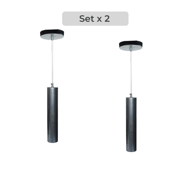 GENERICO - Set x2 Lámpara de Techo Cilindro Diseño Decorativo Moderno