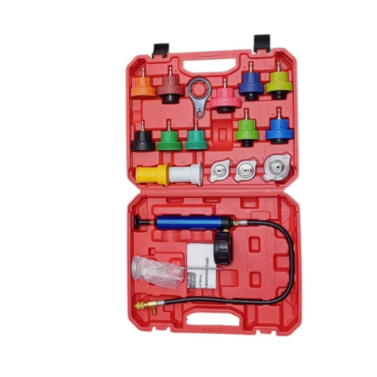 GENERICO - Kit Prueba Fugas Sistema De Refrigeración Automotriz 18 pcs