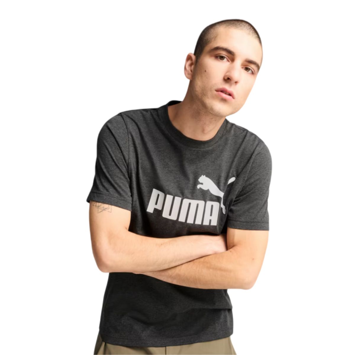 PUMA - Camiseta Puma Essentials No. 1 Hombre-Gris