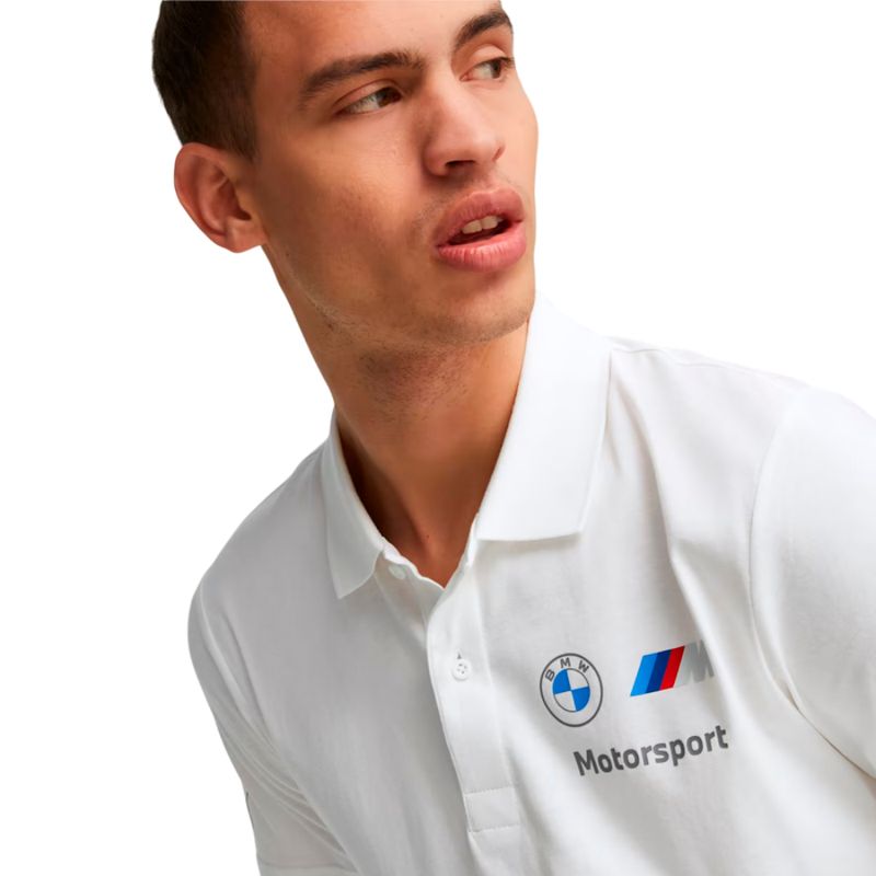 PUMA - Camiseta Polo Puma Ess Bmw M Motorsport Hombre-Blanco