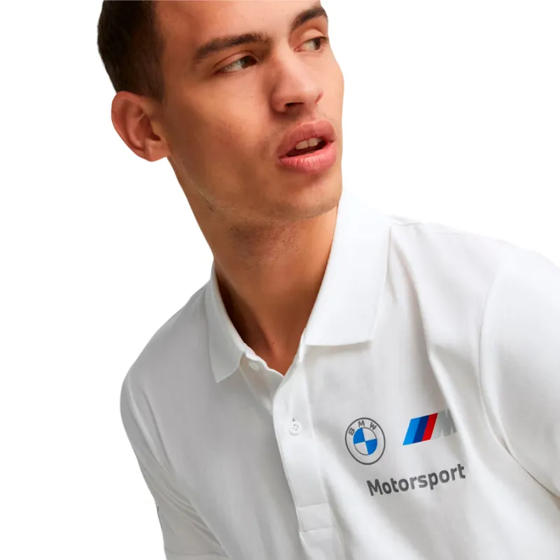 PUMA - Camiseta Polo Puma Ess Bmw M Motorsport Hombre-Blanco