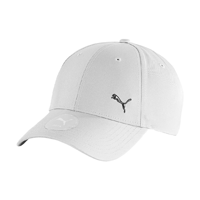 PUMA - Gorra Puma Ess Metal Cat Hombre-Blanco