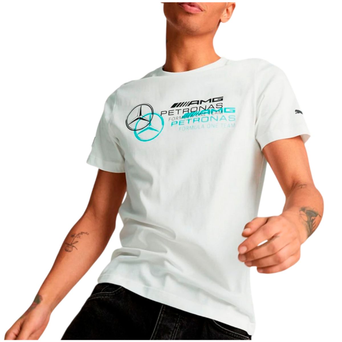 PUMA - Camiseta Puma Mercedes-Amg Petronas Motorsport Hombre-Blanco