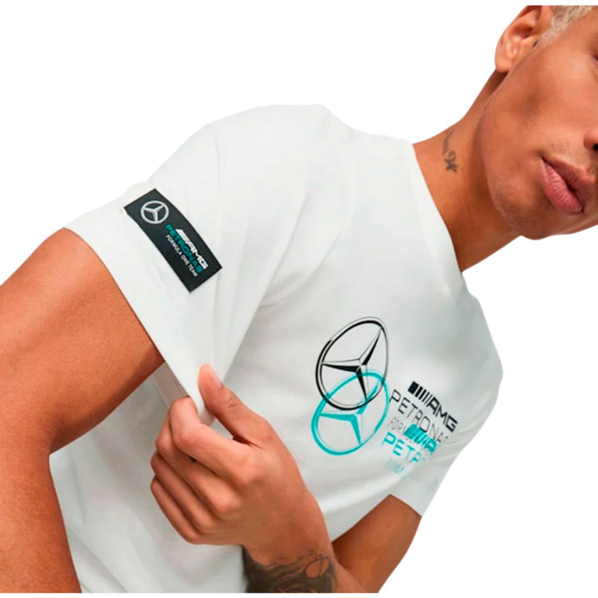 PUMA - Camiseta Puma Mercedes-Amg Petronas Motorsport Hombre-Blanco