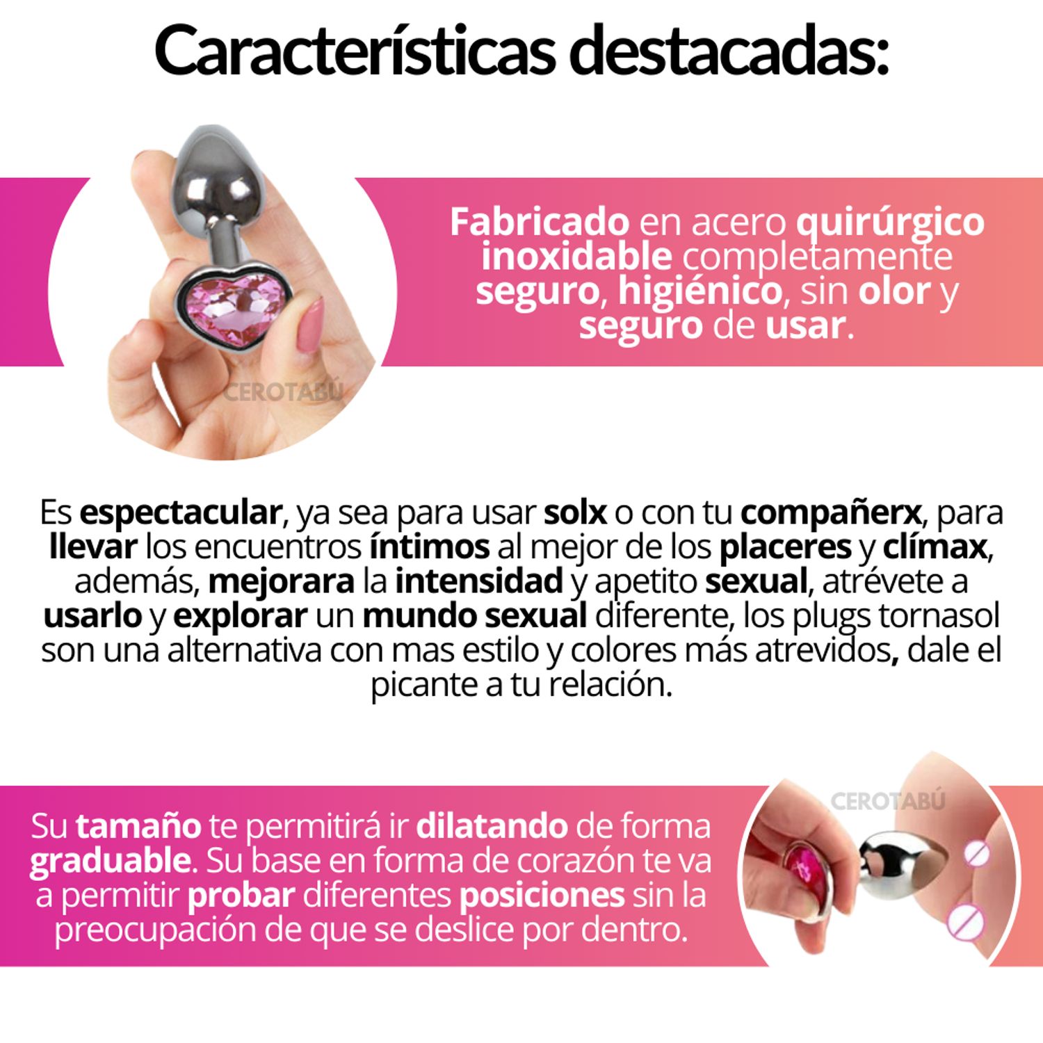plug anal como usar Plug Anal Corazón Talla M Iniciador Acostumbrador Dilatador Morado GENERICO