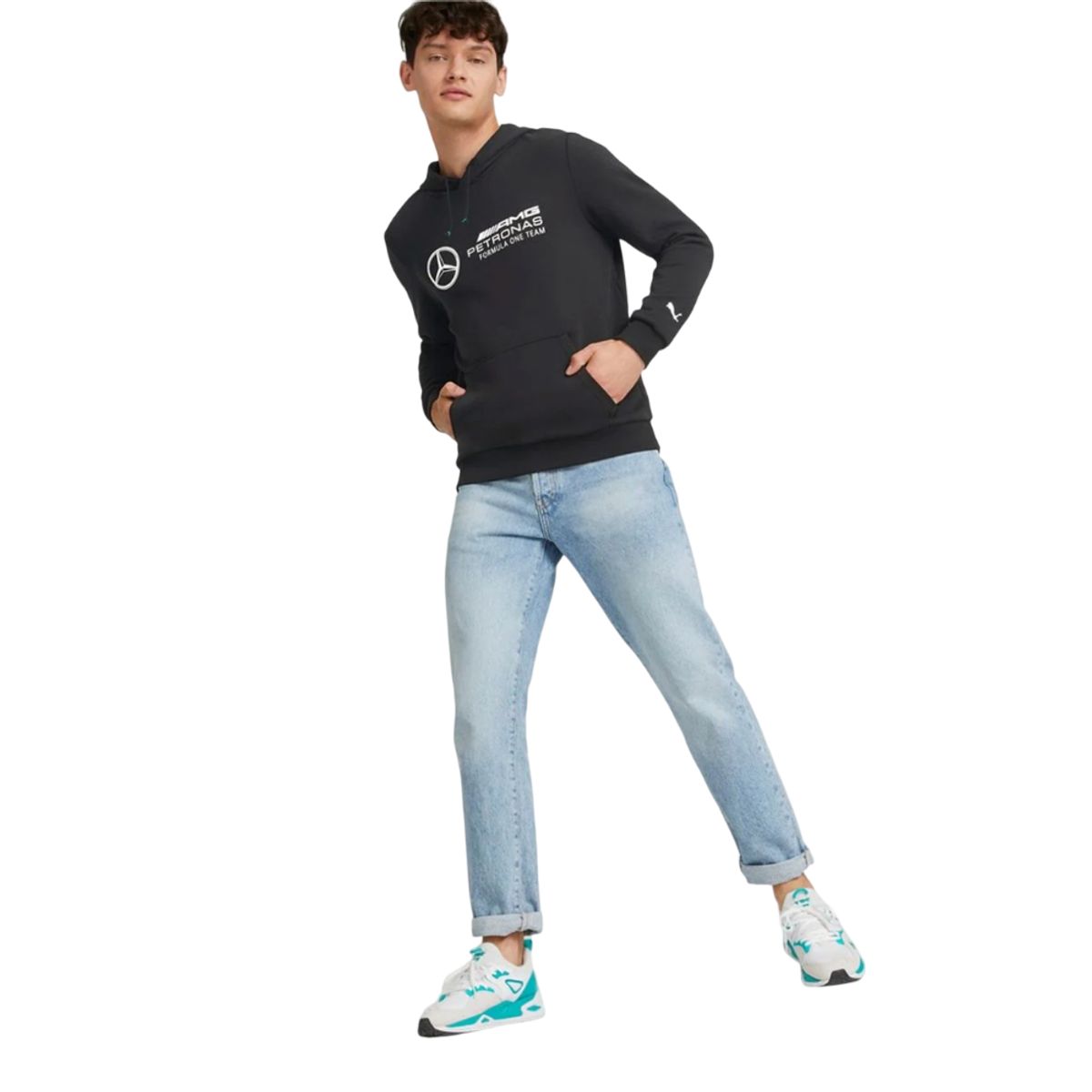 PUMA - Hoodie Puma Mercedes Amg Petronas Motorsport F1 Hombre-Negro