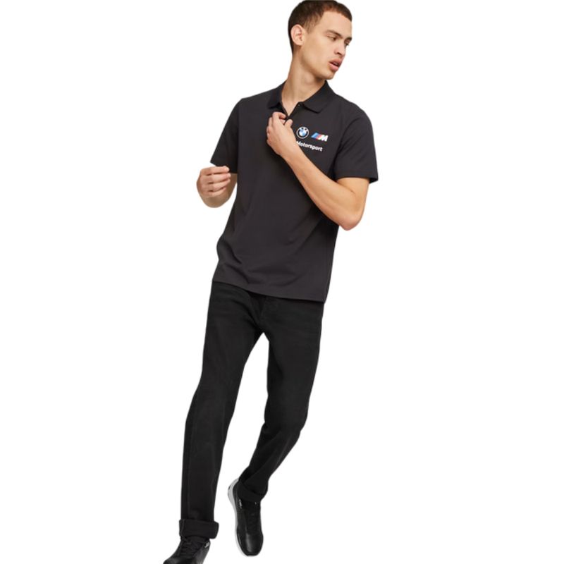 PUMA - Camiseta Polo Puma Ess Bmw M Motorsport Hombre-Negro