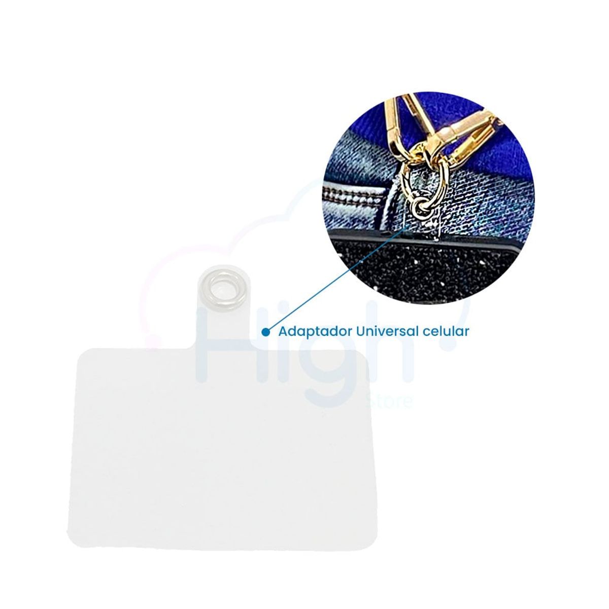GENERICO - Adaptador Universal Correa Strap Celular - Transparente