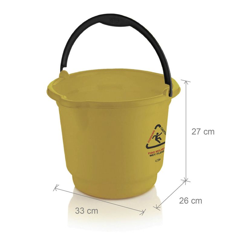 ESTRA - Balde 9L Amarillo - Piso Mojado