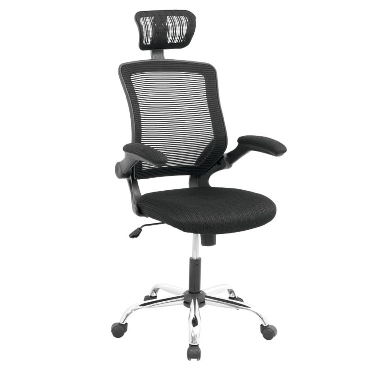 GENERICO - Silla Oficina Atenas Presidente Negra brazos abatibles - Mobili shop